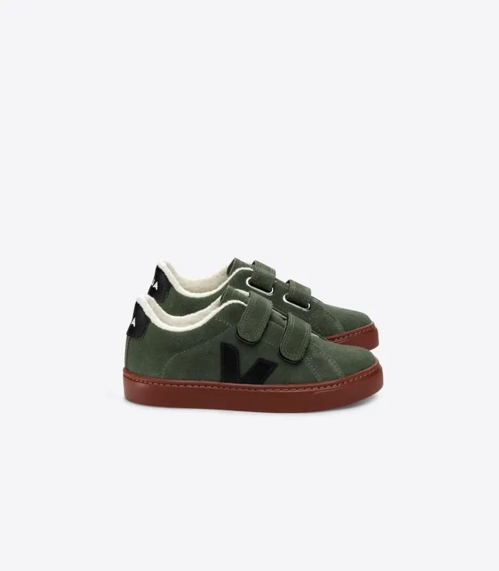 VEJA ESPLAR FURED SUEDE MUD BLACK Kids Esplar
