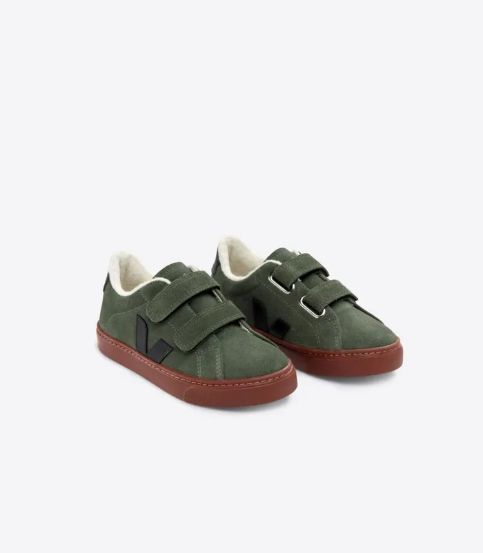 VEJA ESPLAR FURED SUEDE MUD BLACK Kids Esplar