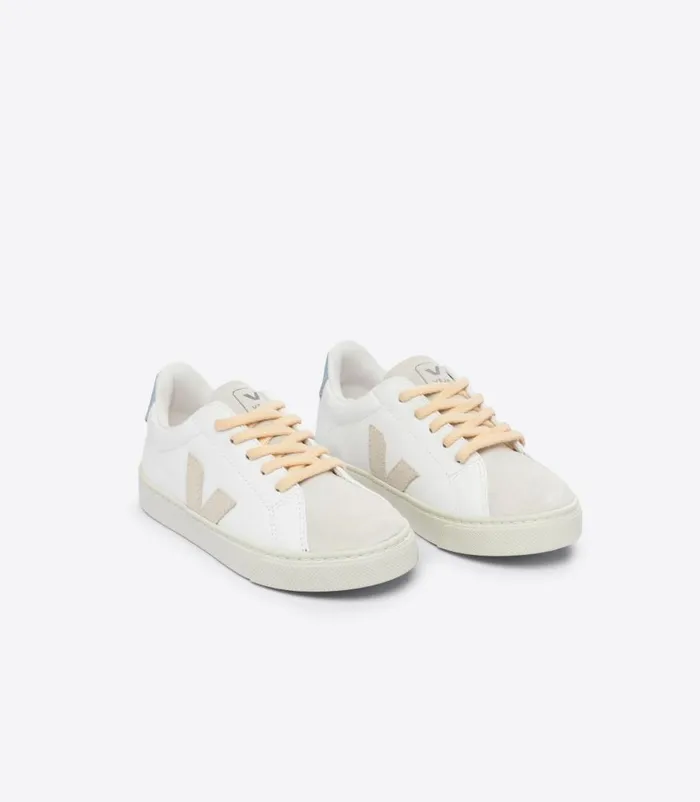 VEJA ESPLAR LACES CHROMEFREE LEATHER WHITE SABLE STEEL Kids Esplar