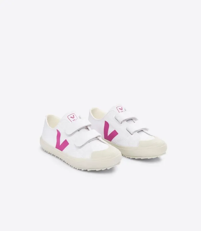 VEJA OLLIE CANVAS WHITE LOTUS Kids Ollie and Flip