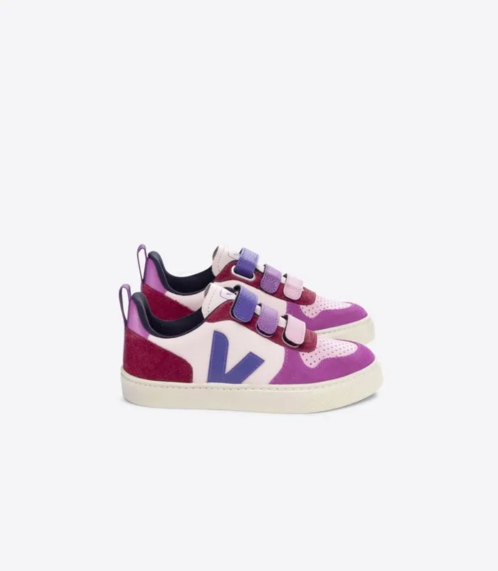 VEJA V10 CHROMEFREE LEATHER MULTICO PETALE Kids V10
