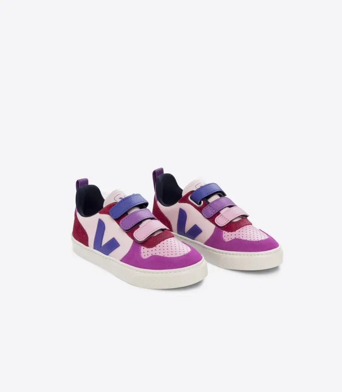 VEJA V10 CHROMEFREE LEATHER MULTICO PETALE Kids V10