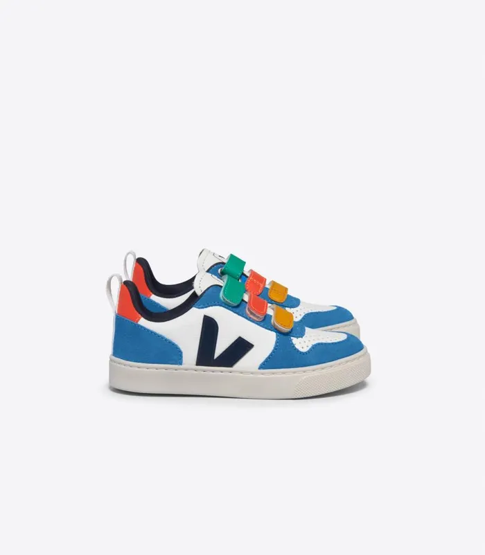 VEJA V10 CHROMEFREE LEATHER WHITE MULTICO NAUTICO Kids V10