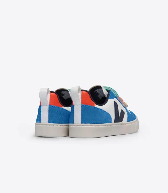 VEJA V10 CHROMEFREE LEATHER WHITE MULTICO NAUTICO Kids V10