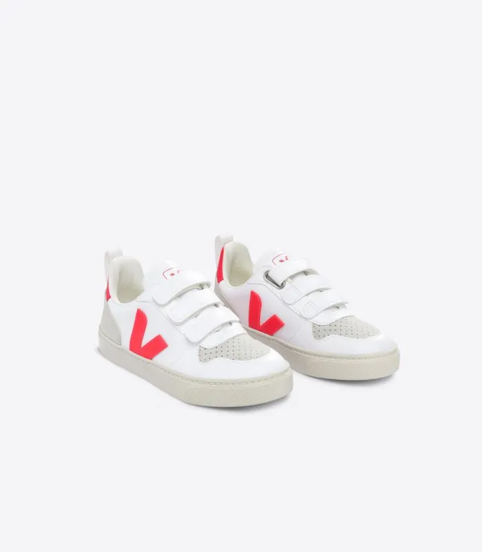VEJA V10 CWL WHITE ROSE FLUO Kids Vegan