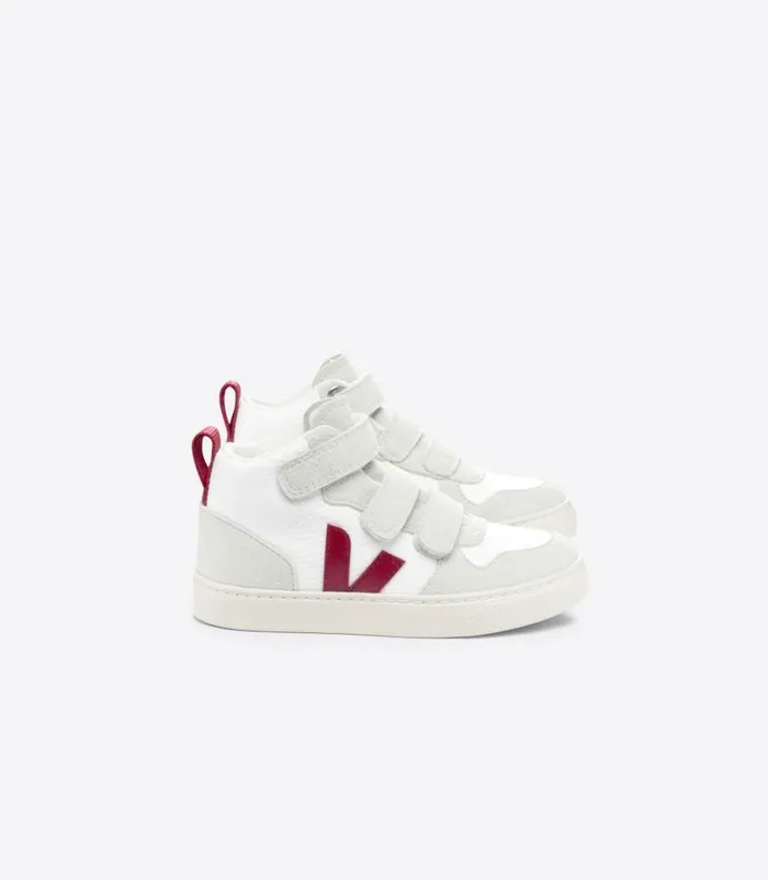 VEJA V10 MID BMESH WHITE MARSALA Kids V10 Mid