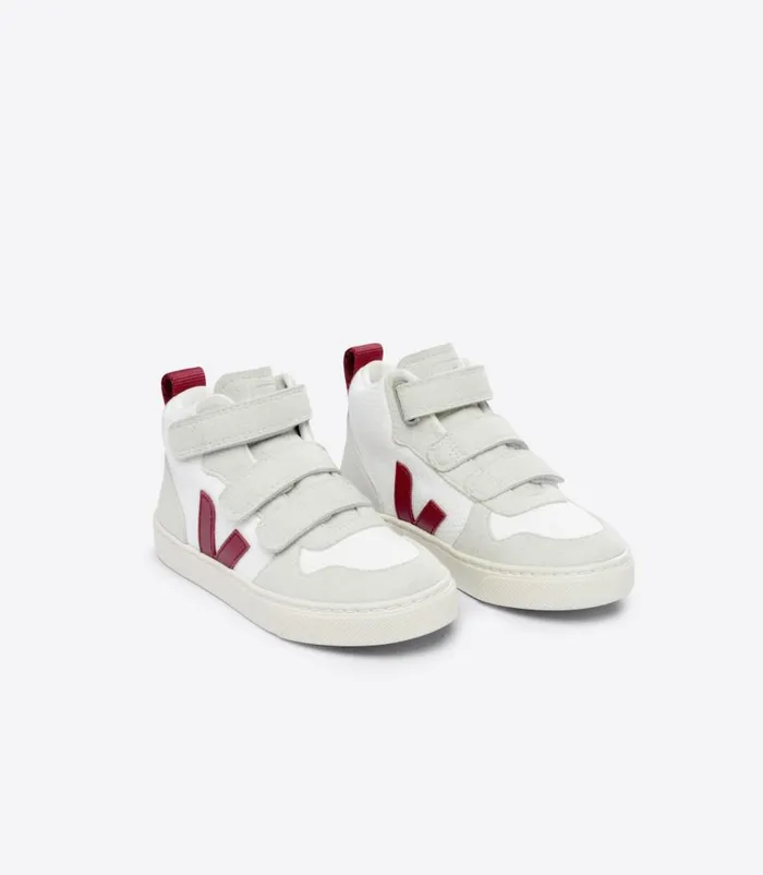 VEJA V10 MID BMESH WHITE MARSALA Kids V10 Mid