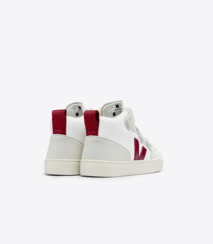 VEJA V10 MID BMESH WHITE MARSALA Kids V10 Mid