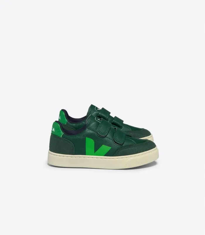 VEJA V12 CHROMEFREE LEATHER POKER ABSINTHE Kids V12