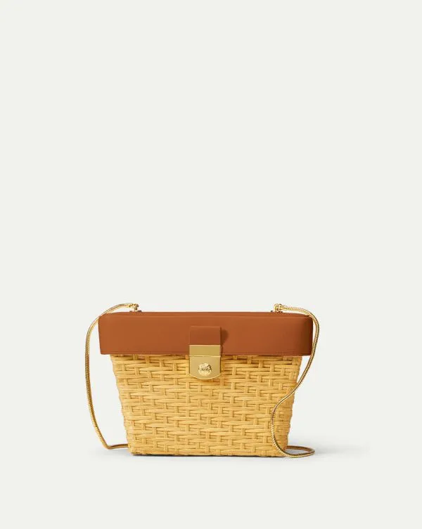 Veronica Beard Lock Box Trap Bag Natural Wickerandhazelwood Women Veronica Beard Handbags Veronica Beard Lock Box Trap Bag Natural Wickerandhazelwood Women Veronica Beard Handbags