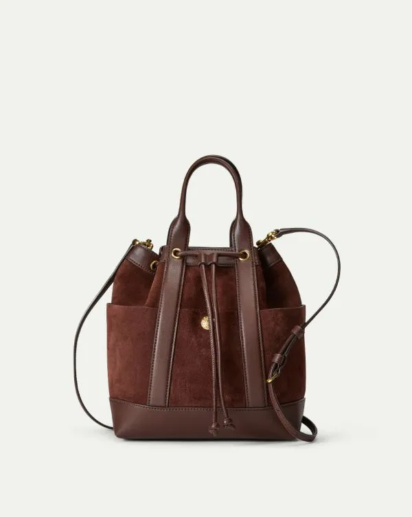 Veronica Beard Suede Goody Bag Chestnut Women Veronica Beard Handbags