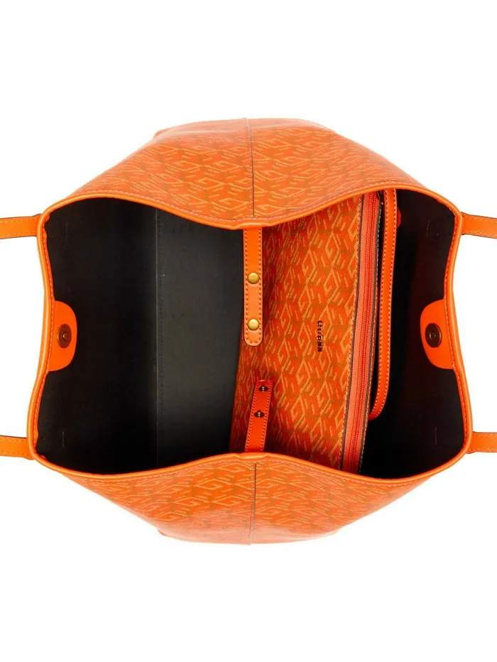 Vikky Large Tote Orange Logo Women Handbags GUESS Vikky Large Tote Orange Logo Women Handbags GUESS