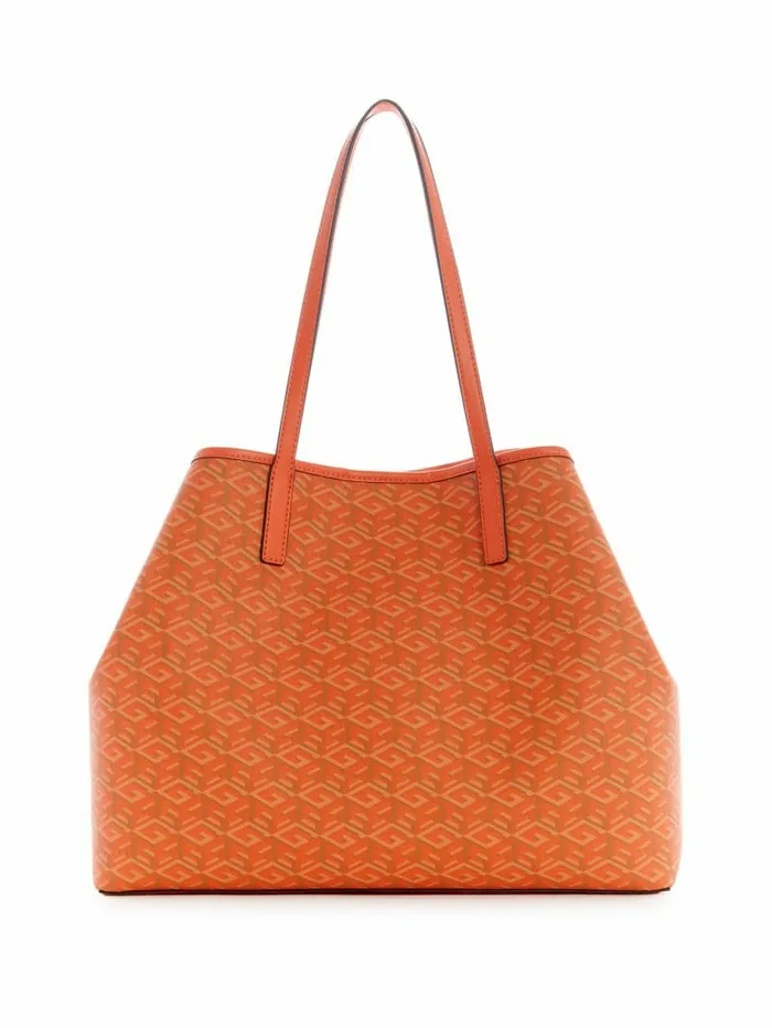 Vikky Large Tote Orange Logo Women Handbags GUESS Vikky Large Tote Orange Logo Women Handbags GUESS
