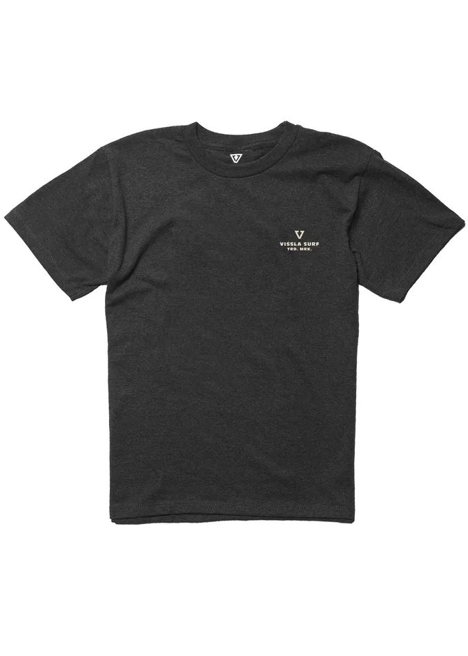 Vissla Cabezas Boys Tee Black Heather Youth Clothing