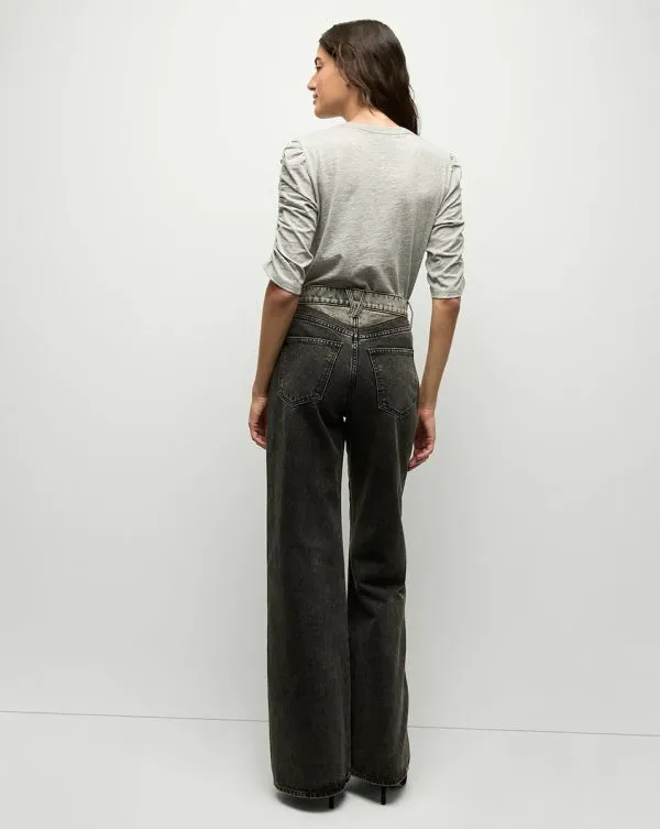Waldorf RuchedSleeve Tee Heather Grey Women Veronica Beard Tops Waldorf RuchedSleeve Tee Heather Grey Women Veronica Beard Tops