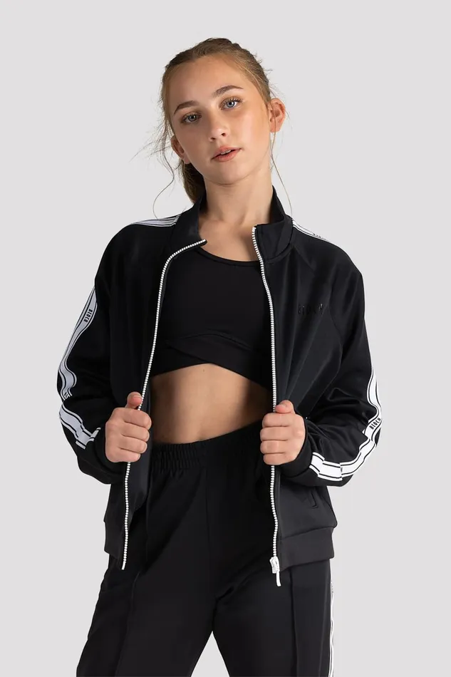 Warmups Bloch Children Childrens Bloch Logo Track Jacket Black