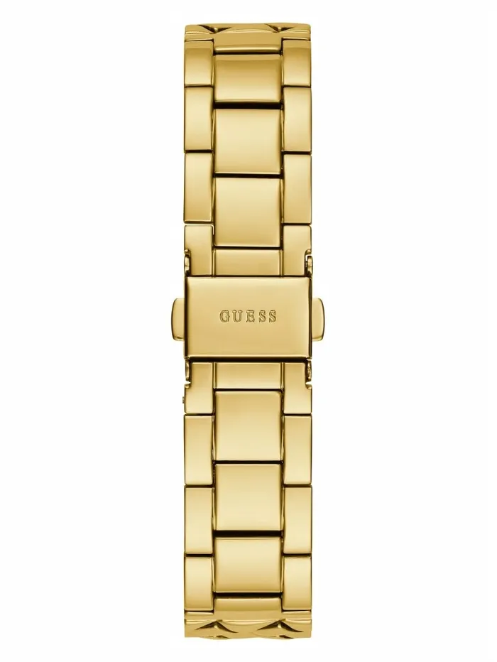Watches GUESS Women GoldTone Circle Analog Watch Gold Watches GUESS Women GoldTone Circle Analog Watch Gold