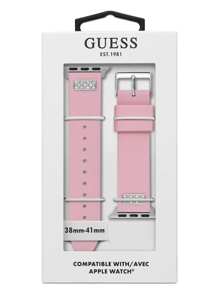 Watches Rhinestone Pink Silicone 3841 mm Band for Apple Watch Pink GUESS Women Watches Rhinestone Pink Silicone 3841 mm Band for Apple Watch Pink GUESS Women