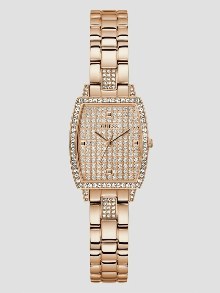 Watches Women Brilliant Rose GoldTone Analog Watch Rose Gold GUESS