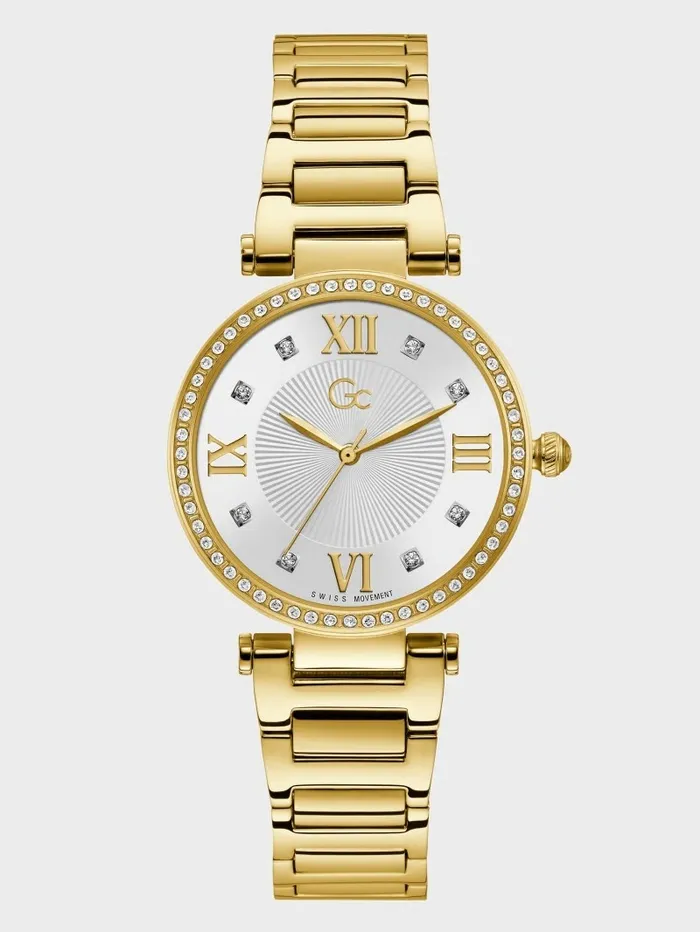 Watches Women Gc GoldTone Crystal Analog Watch Gold GUESS