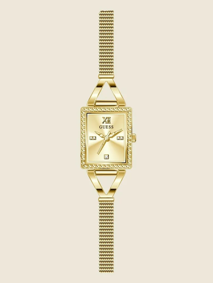 Watches Women GoldTone Mesh Analog Watch Rose Gold GUESS