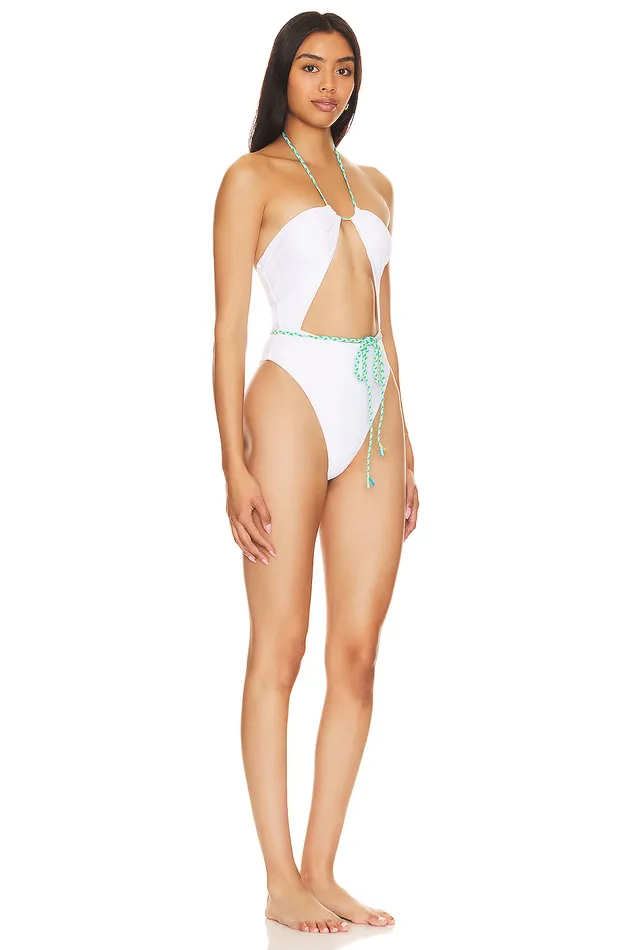 Waterfall One Piece White Women Lovers and Friends Swimsuits and CoverUps Waterfall One Piece White Women Lovers and Friends Swimsuits and CoverUps