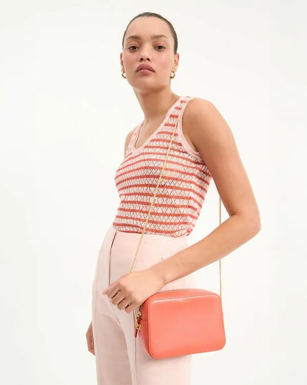 Wesley Tank Pink Shellandpersimmon Women Veronica Beard Tops