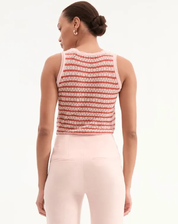 Wesley Tank Pink Shellandpersimmon Women Veronica Beard Tops
