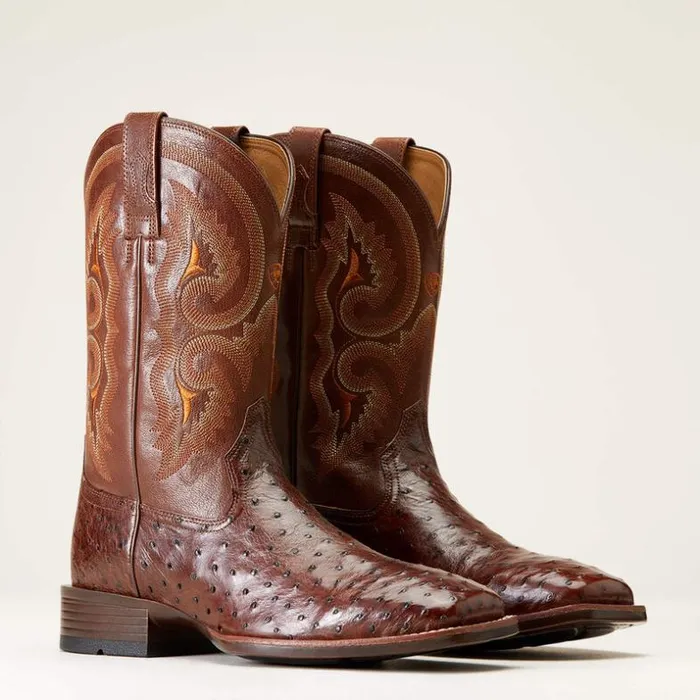 Western Boots Men Ariat Barley Ultra Western Boot Dark Tabac Full Quill Ostrich Western Boots Men Ariat Barley Ultra Western Boot Dark Tabac Full Quill Ostrich