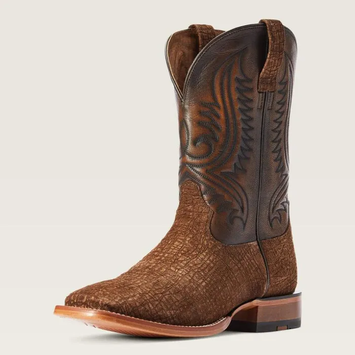 Western Boots Men Ariat Circuit Paxton Western Boot Antique Tan Hippo Print