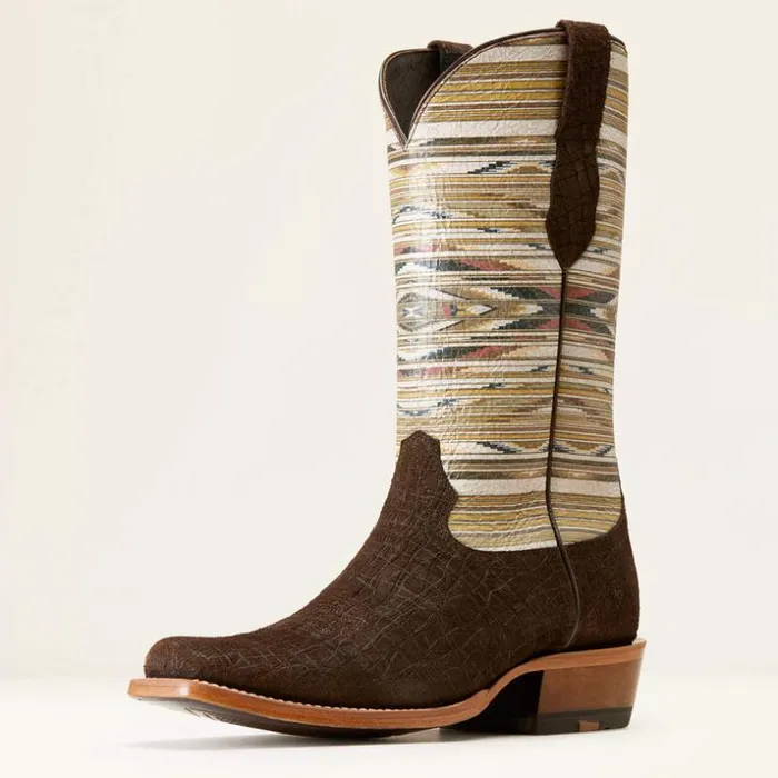 Western Boots Men Ariat Futurity Chimayo Western Boot Chocolate Hippo Print