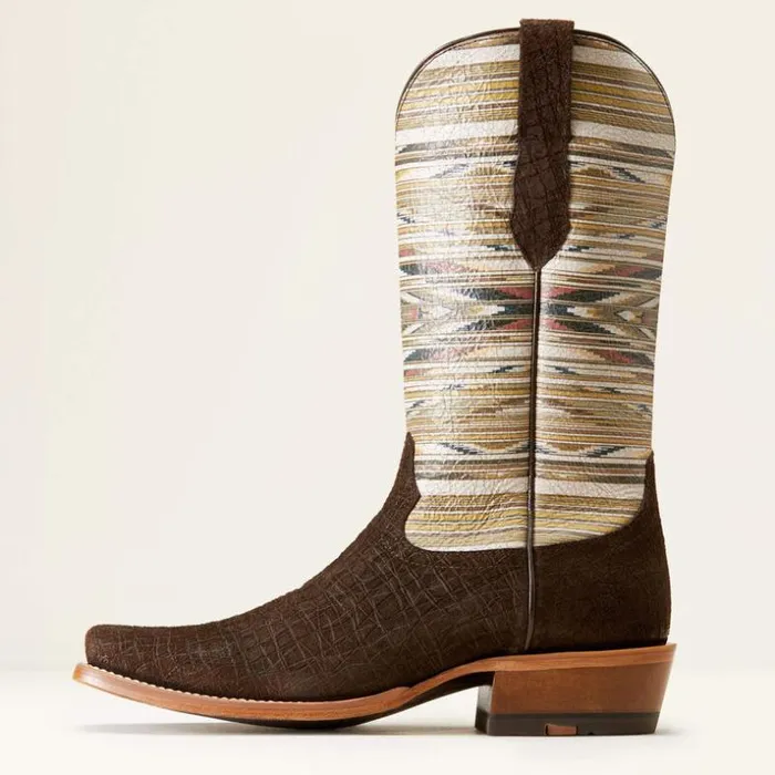 Western Boots Men Ariat Futurity Chimayo Western Boot Chocolate Hippo Print Western Boots Men Ariat Futurity Chimayo Western Boot Chocolate Hippo Print