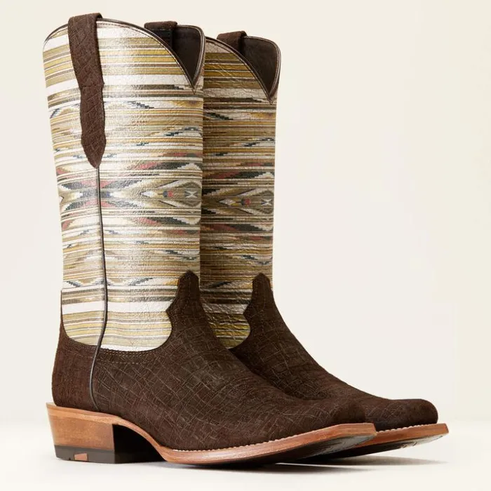 Western Boots Men Ariat Futurity Chimayo Western Boot Chocolate Hippo Print Western Boots Men Ariat Futurity Chimayo Western Boot Chocolate Hippo Print