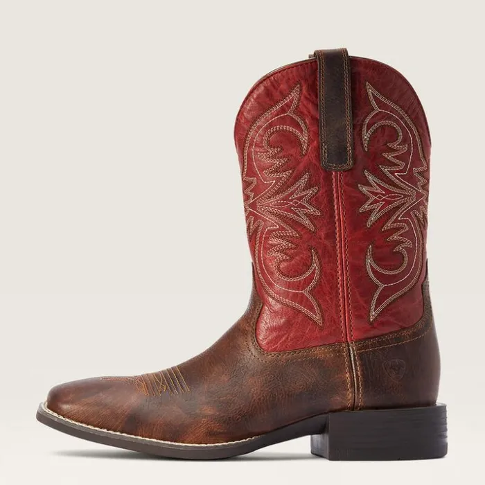 Western Boots Men Ariat Sport Pardner Western Boot Matte Rebel Brown