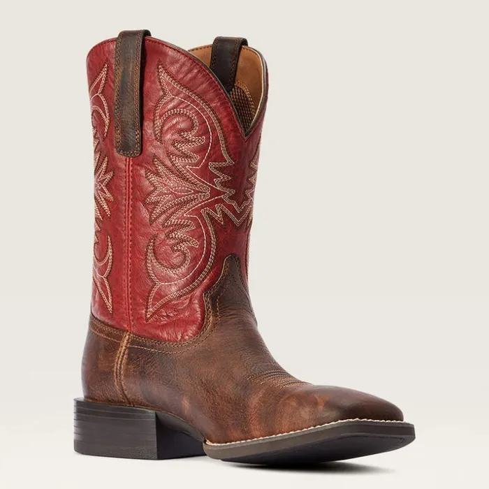 Western Boots Men Ariat Sport Pardner Western Boot Matte Rebel Brown