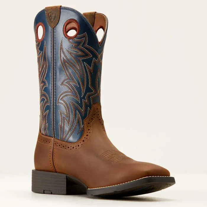 Western Boots Men Ariat Sport Sidebet Western Boot Distressed Brown