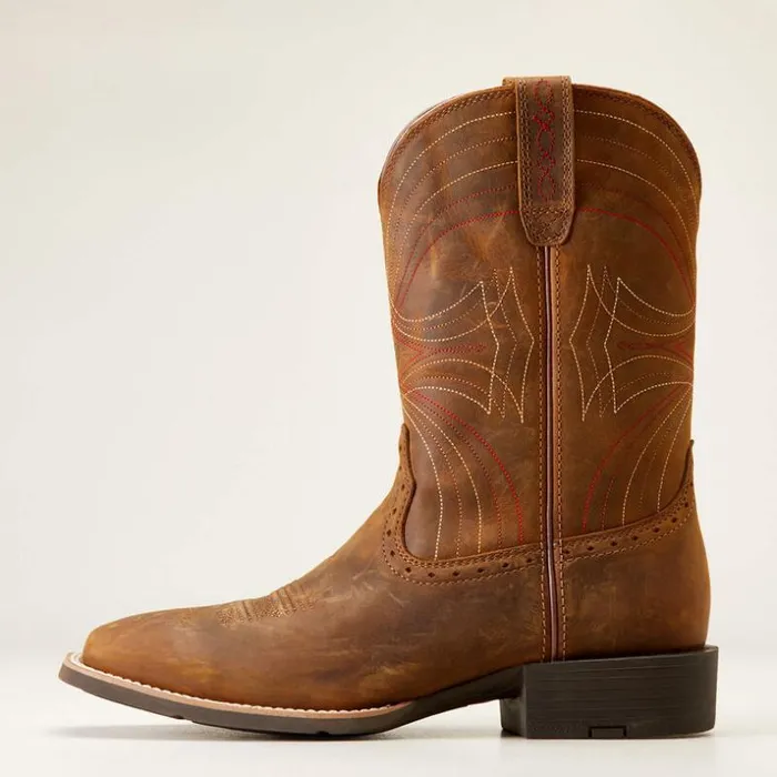 Western Boots Men Ariat Sport Wide Square Toe Cowboy Boot Distressed Brown Western Boots Men Ariat Sport Wide Square Toe Cowboy Boot Distressed Brown