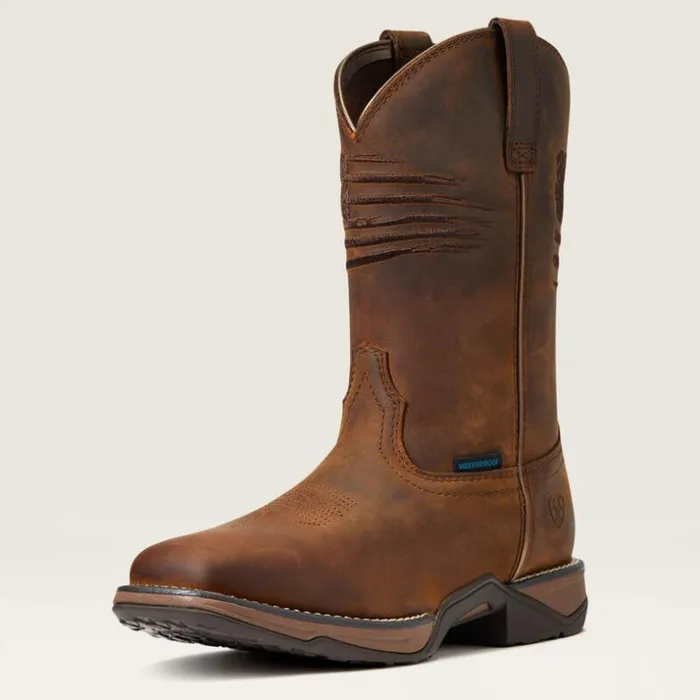 Western Boots Women Ariat Anthem Patriot Waterproof Western Boot Distressed Brown Western Boots Women Ariat Anthem Patriot Waterproof Western Boot Distressed Brown