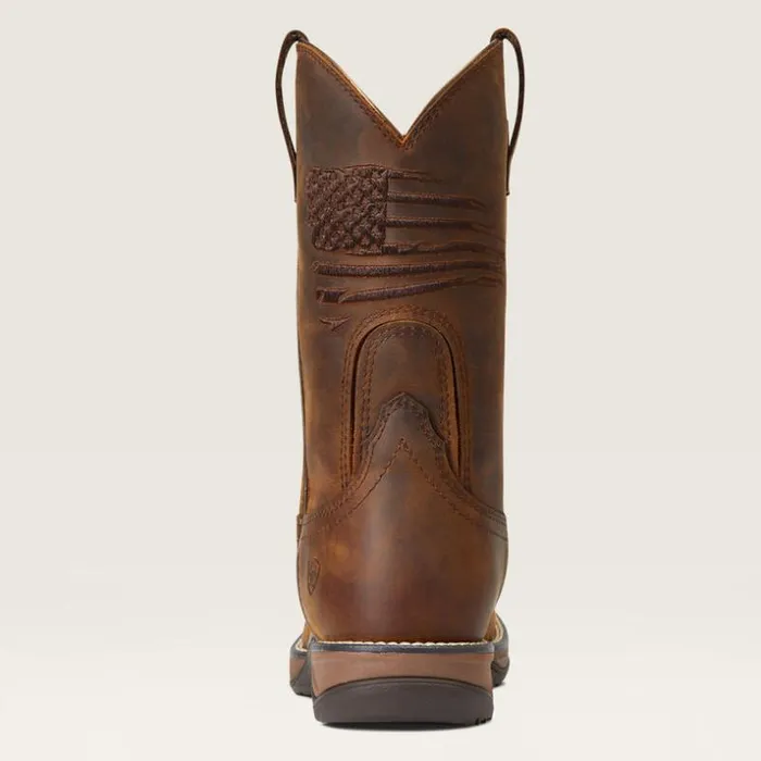 Western Boots Women Ariat Anthem Patriot Waterproof Western Boot Distressed Brown