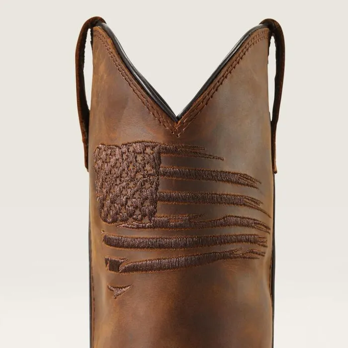 Western Boots Women Ariat Anthem Patriot Waterproof Western Boot Distressed Brown