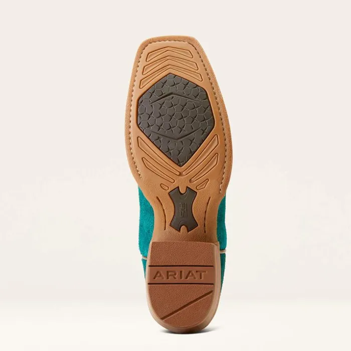 Western Boots Women Ariat Derby Monroe Western Boot Ancient Turquoise Roughout