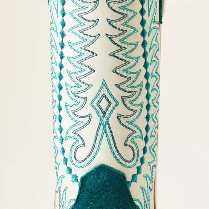Western Boots Women Ariat Derby Monroe Western Boot Ancient Turquoise Roughout