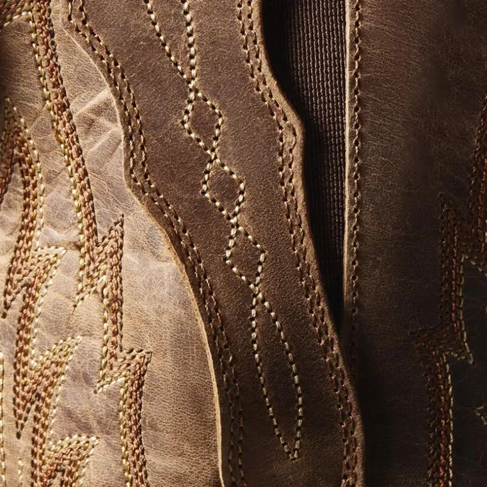Western Boots Women Ariat Heritage X Toe Elastic Wide Calf Western Boot Distressed Brown