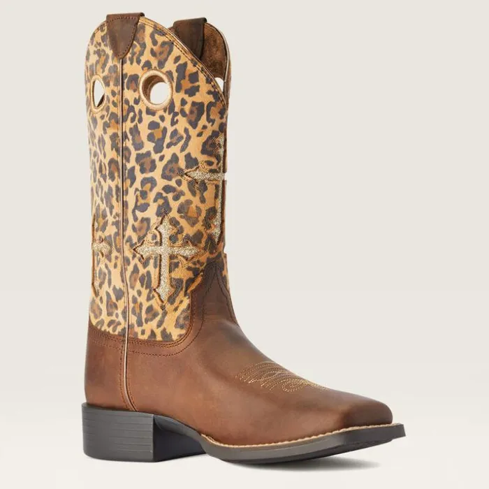 Western Boots Women Ariat Round Up Crossroads Western Boot Distressed Tan Western Boots Women Ariat Round Up Crossroads Western Boot Distressed Tan
