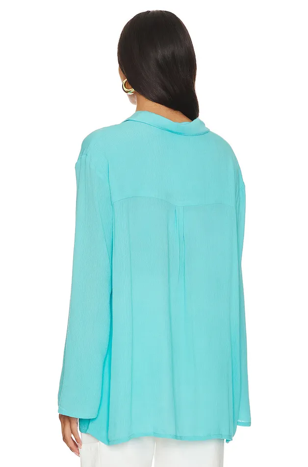 Whitney Beach Shirt Aqua Women Lovers and Friends Tops Whitney Beach Shirt Aqua Women Lovers and Friends Tops