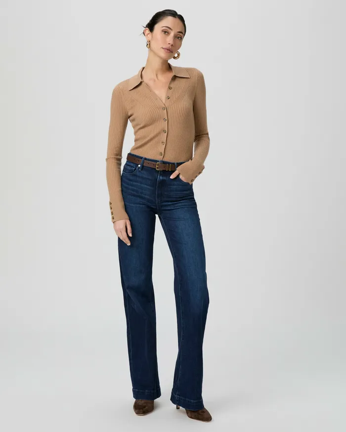 Wide Leg PAIGE Women Leenah Wide Leg Jean 8211 Praline