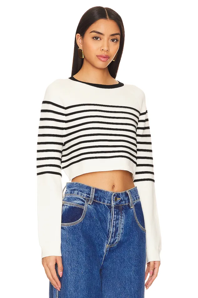 Willow Striped Sweater Black and White Women Lovers and Friends Sweaters and Knits Willow Striped Sweater Black and White Women Lovers and Friends Sweaters and Knits