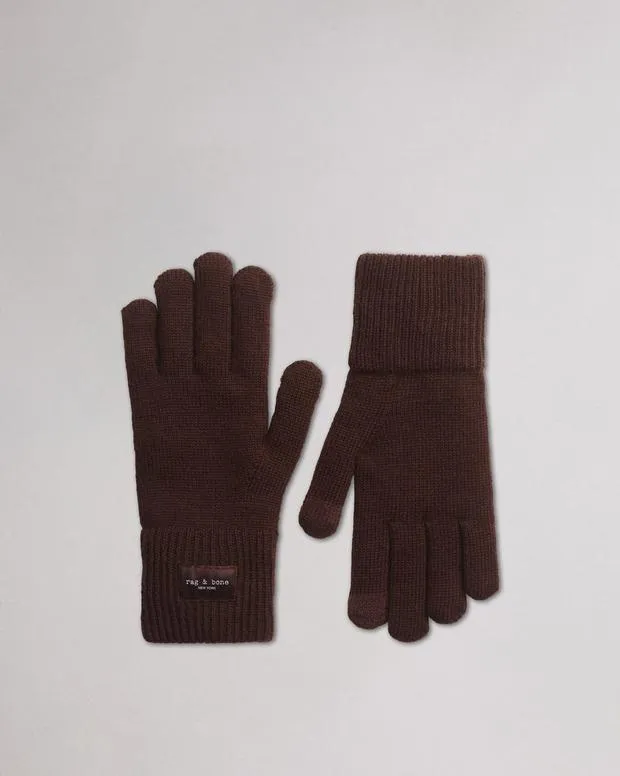 Women Addison Tech Gloves Chocolate Brown Jewelry rag and bone