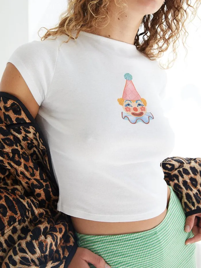 Women Alex Tee Clown Lisa Says Gah Tops