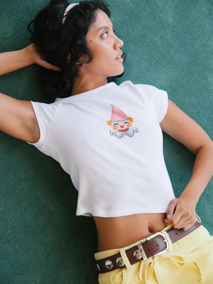 Women Alex Tee Clown Lisa Says Gah Tops